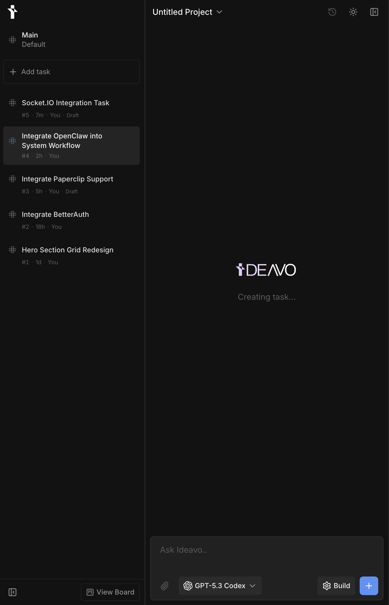 Task being created with sandbox preparing